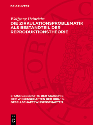 cover image of Die Zirkulationsproblematik als Bestandteil der Reproduktionstheorie